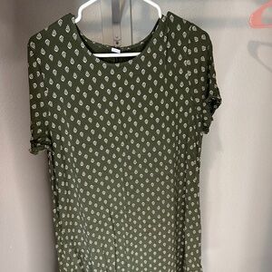 Women’s Maternity Green Dress Short Sleeve Size XL